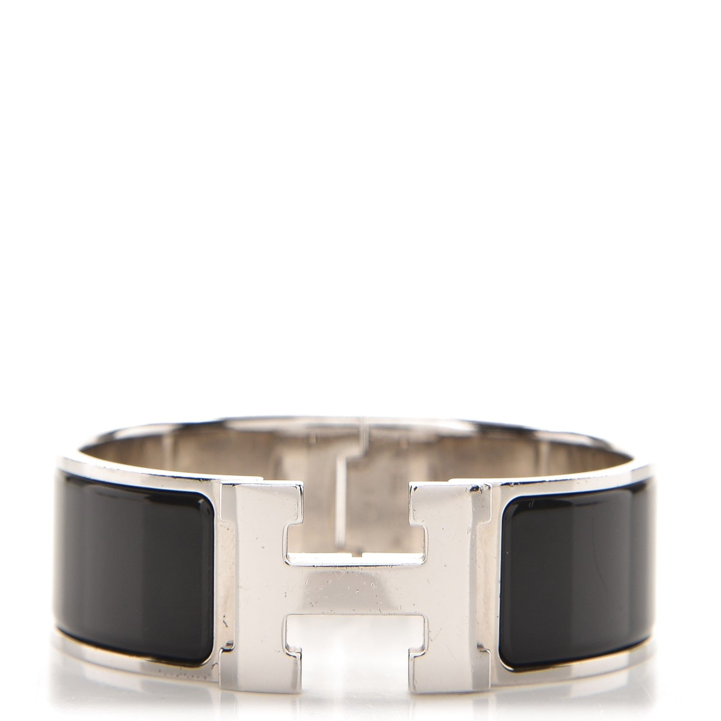 Enamel Wide Clic Clac H Bracelet PM Black