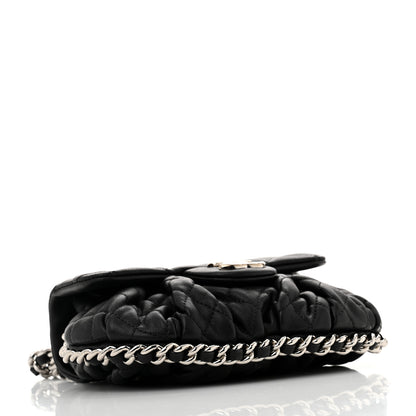 Chanel Washed Lambskin Quilted Mini Chain Around Flap Black 4 of 12