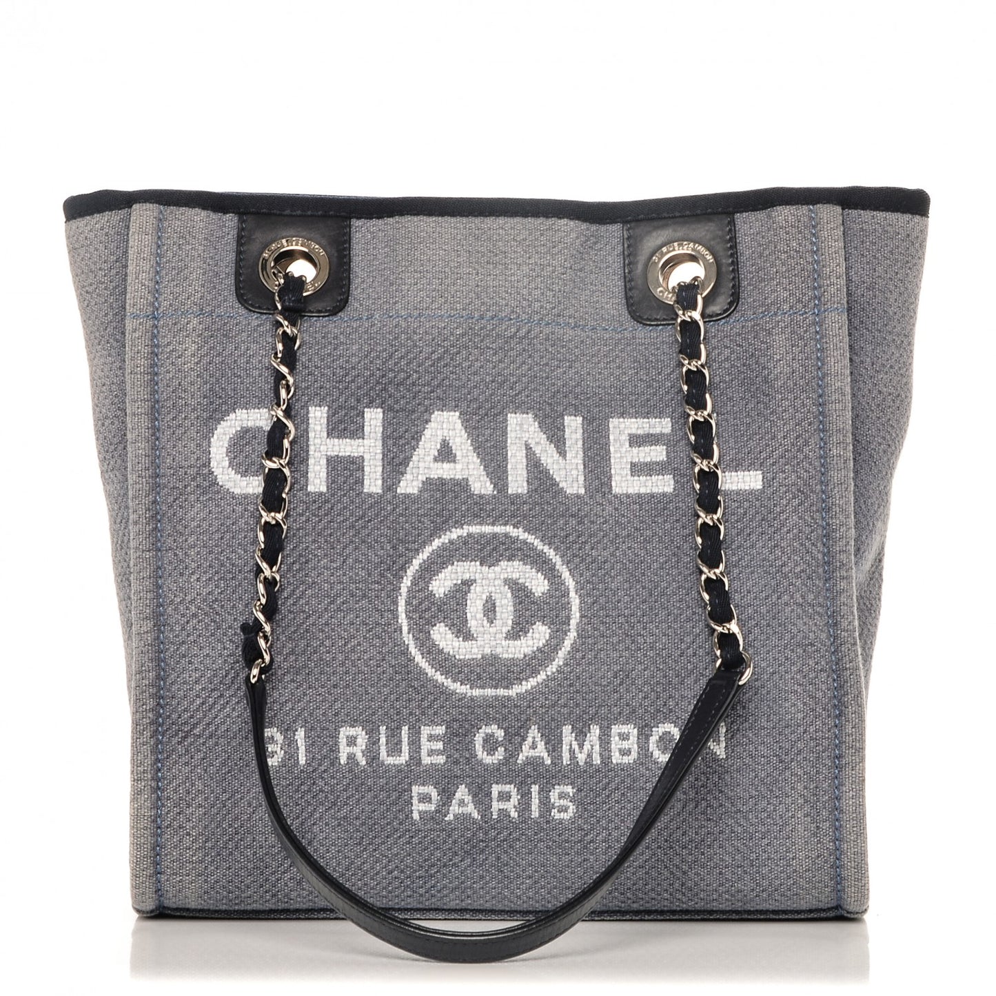 Canvas Mini Deauville Tote Denim Blue