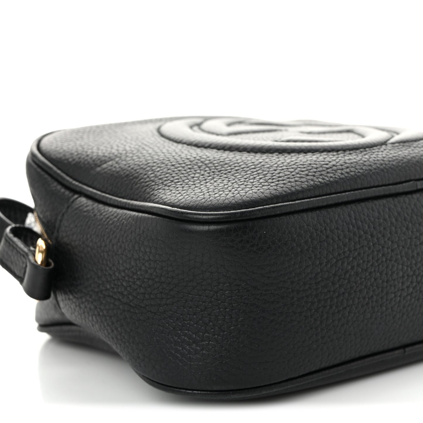Pebbled Calfskin Small Soho Disco Bag Black Black