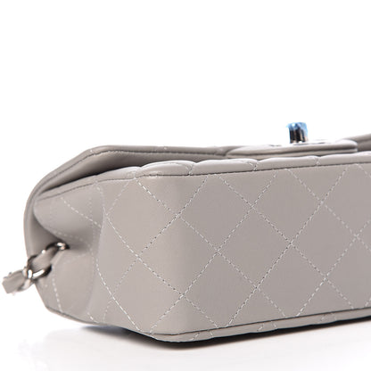 Chanel Lambskin Quilted Mini Rectangular Flap Grey 8 of 10