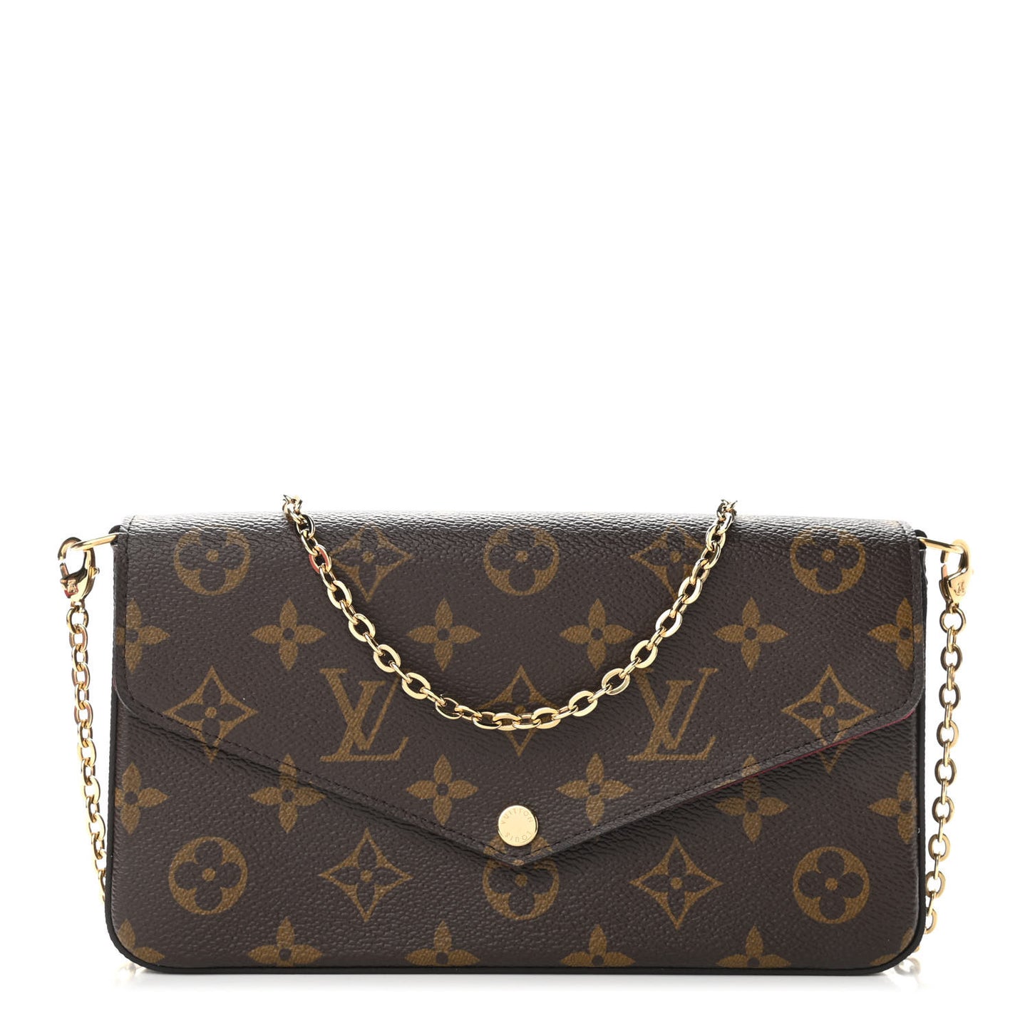 Monogram Pochette Felicie Chain Wallet Fuchsia