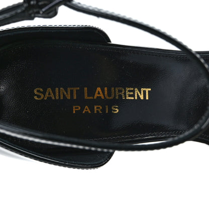 Saint Laurent Patent Calfskin Opyum 110 Sandals 37.5 Black 9 of 13