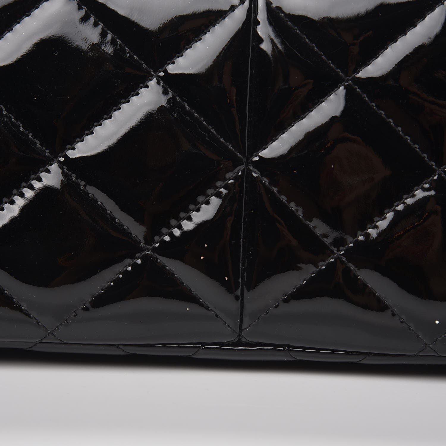 Chanel Patent Quilted Jumbo Double Flap Black 10 of 11