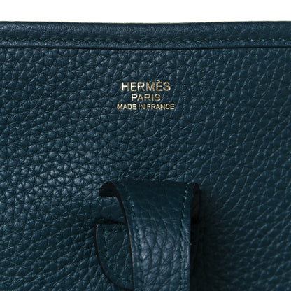 Hermes Taurillon Clemence Evelyne III PM Vert Cypress 5 of 11