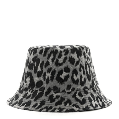 Christian Dior Oblique Reversible Leopard Bucket Hat 56 Grey 5 of 14