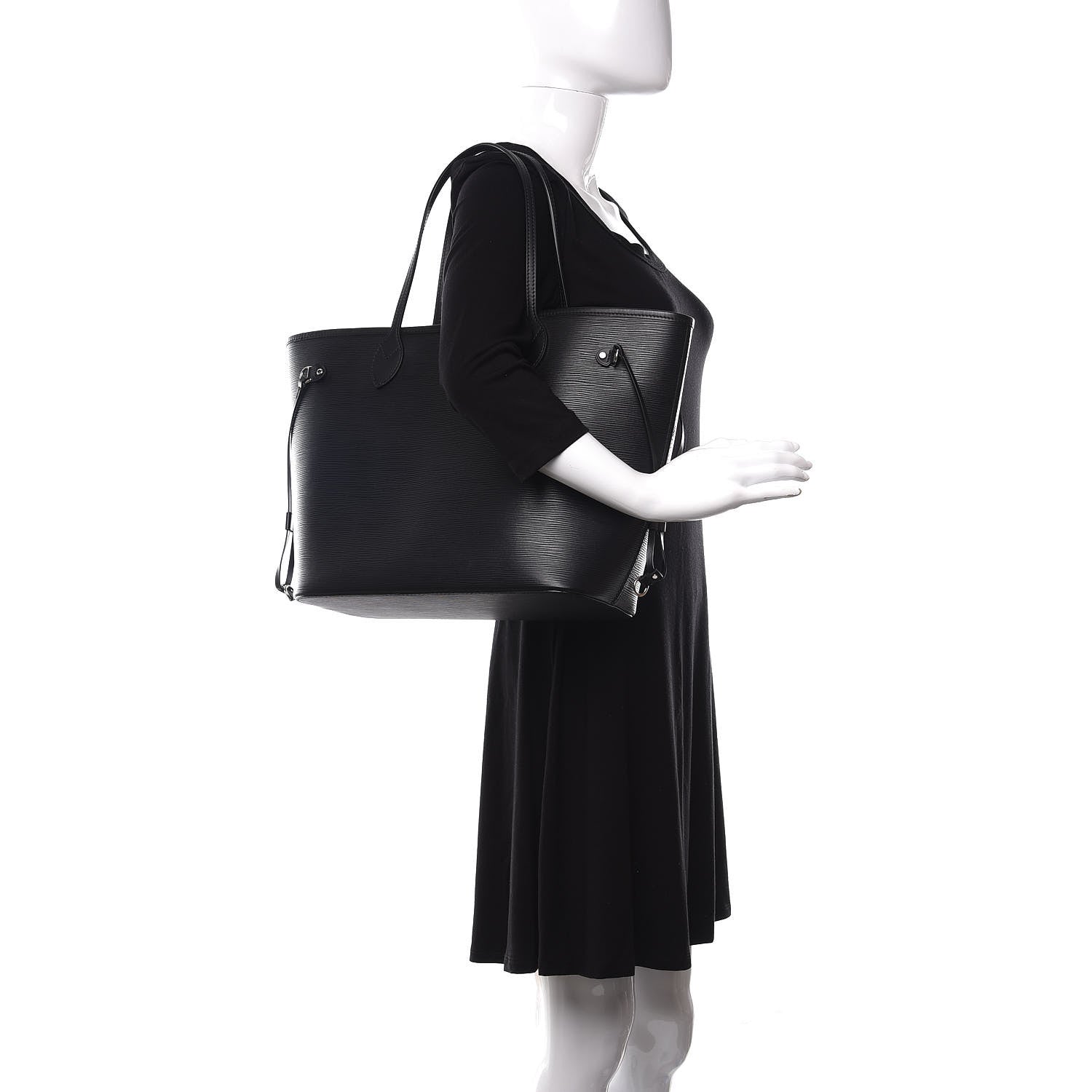 Louis Vuitton Epi Neverfull MM Black 2 of 9