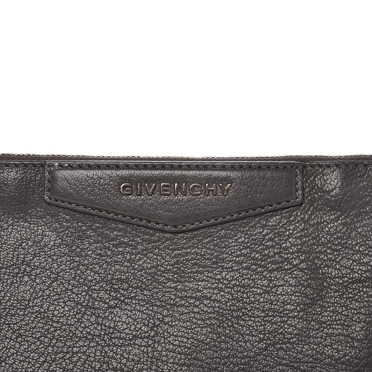 Sugar Goatskin Medium Antigona Pouch Elephant Grey