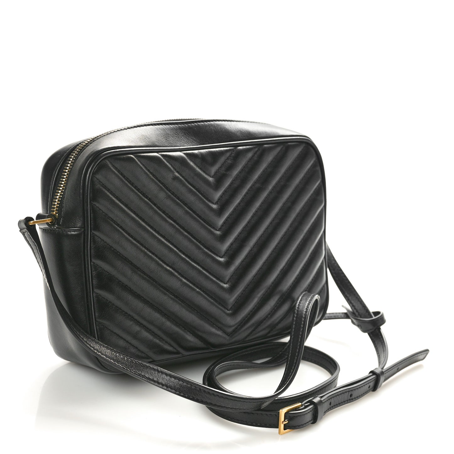 Calfskin Matelasse Monogram Lou Camera Bag Black