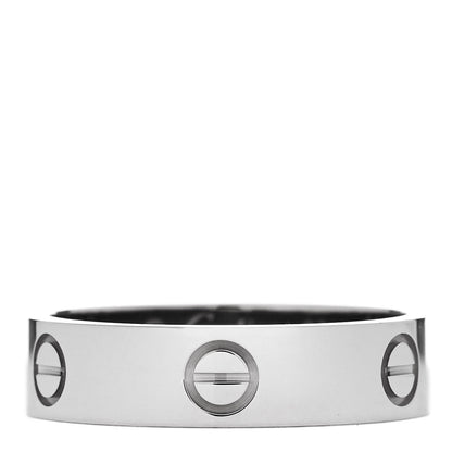 Cartier 18K White Gold 5.5mm LOVE Ring 62 10 1 of 5
