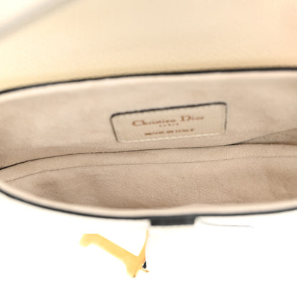 Christian Dior Grained Calfskin Mini Saddle Bag White 5 of 13