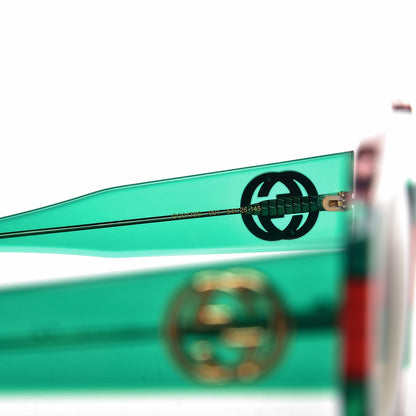 Gucci Square Web Frame GG0178S Sunglasses Green Red 5 of 6