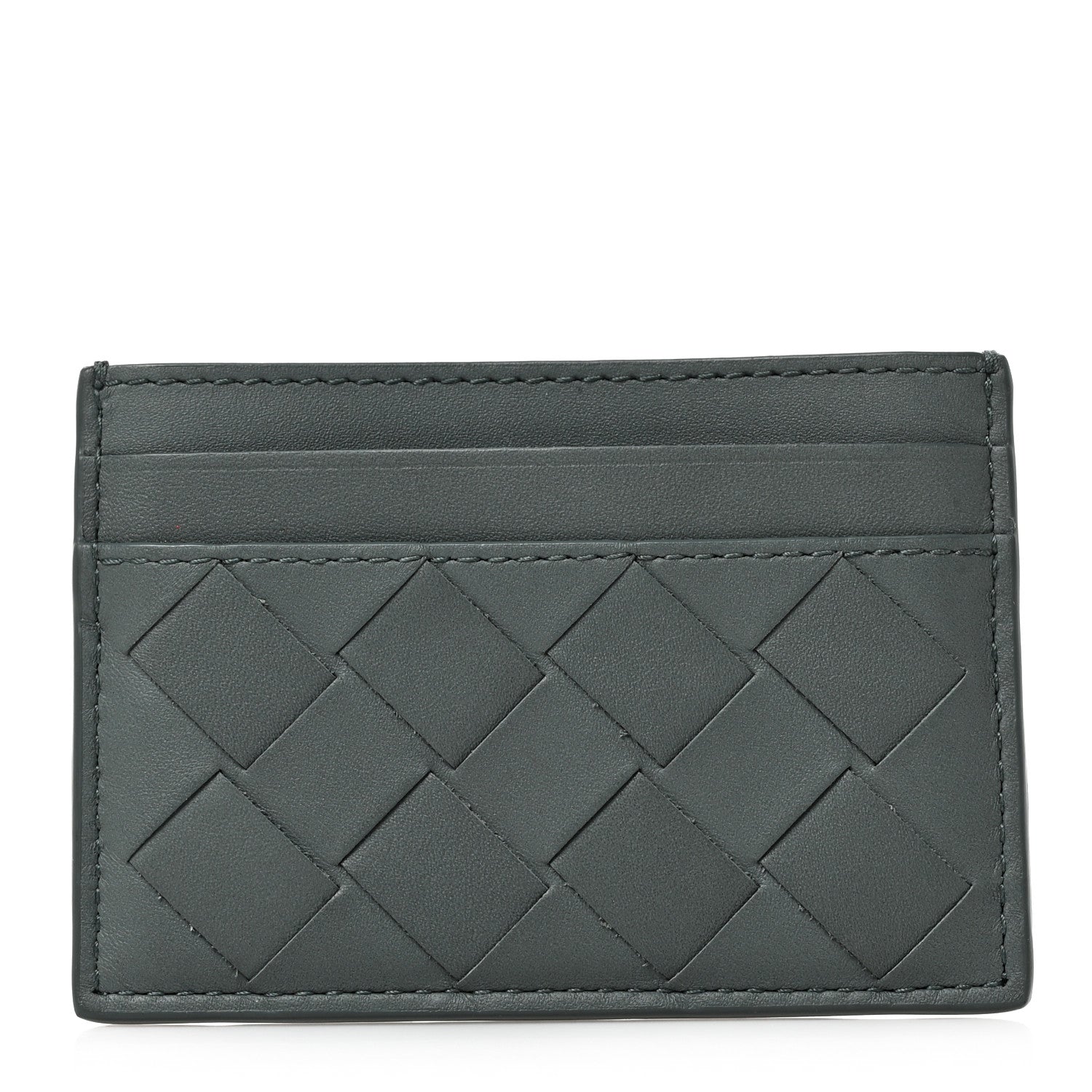 Bottega Veneta Calfskin Intrecciato Credit Card Case Aloe 1 of 6