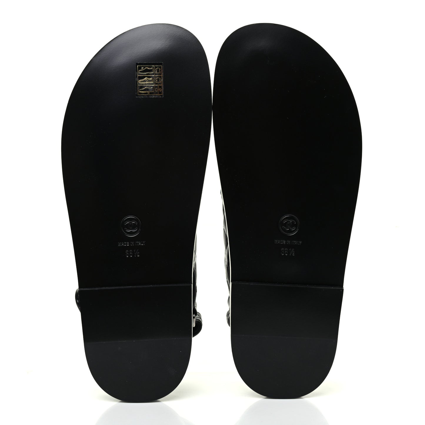 Lambskin Quilted Velcro Dad Sandals 38.5 So Black