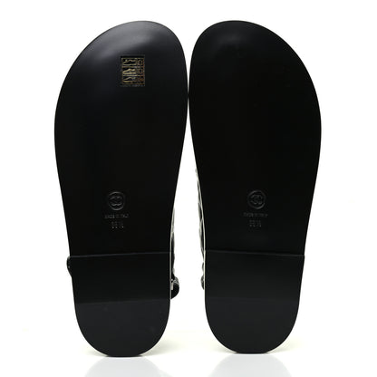 Chanel Lambskin Quilted Velcro Dad Sandals 38.5 So Black 5 of 9