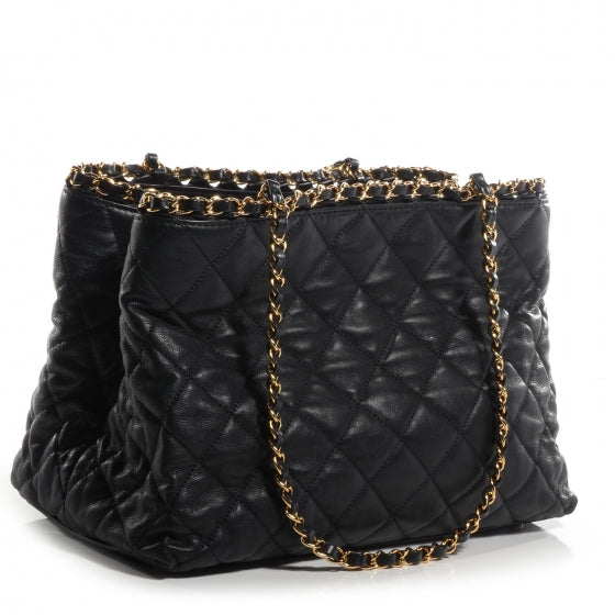 Calfskin Small Chain Me Tote Black