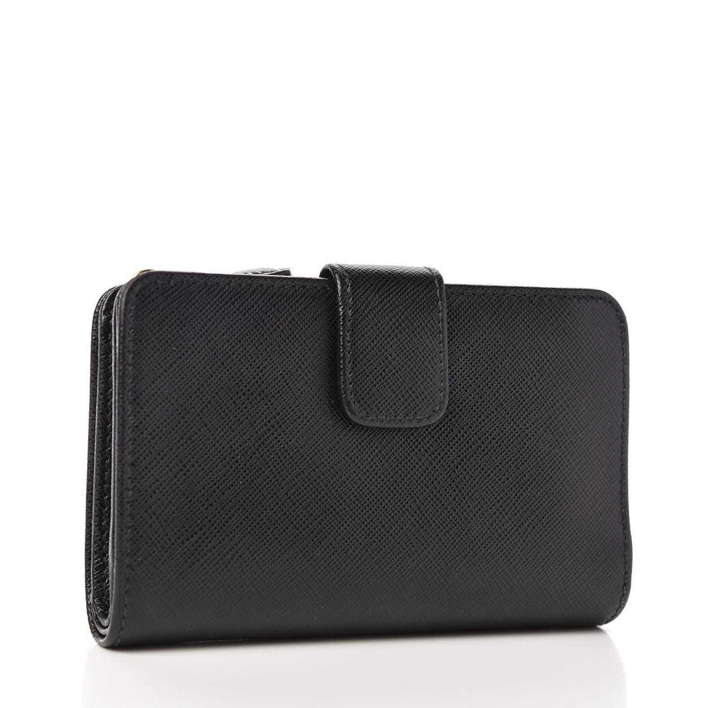Saffiano Metal Compact Wallet Black