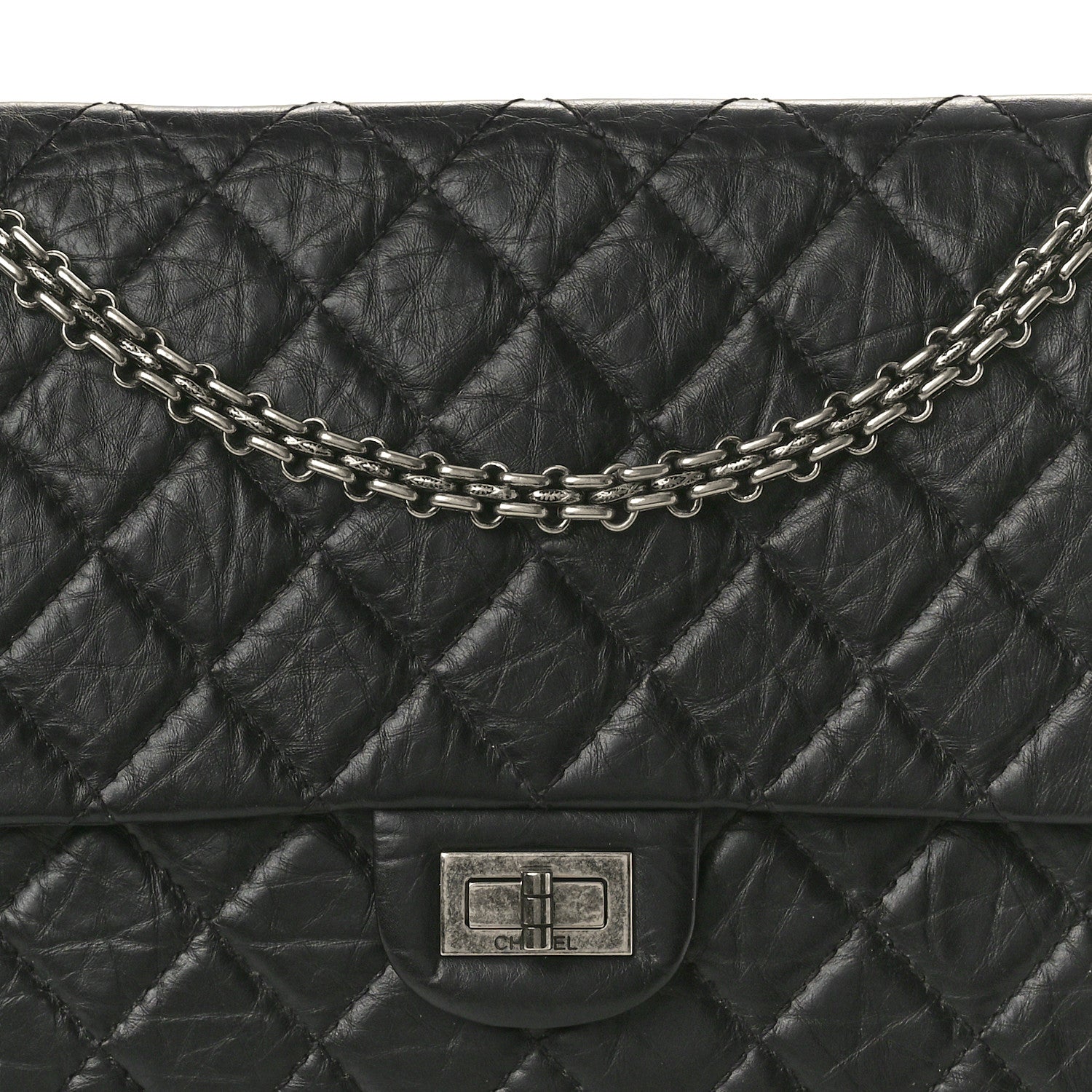 Chanel Aged Calfskin Quilted 2.55 Reissue 226 Flap Black 8 of 10