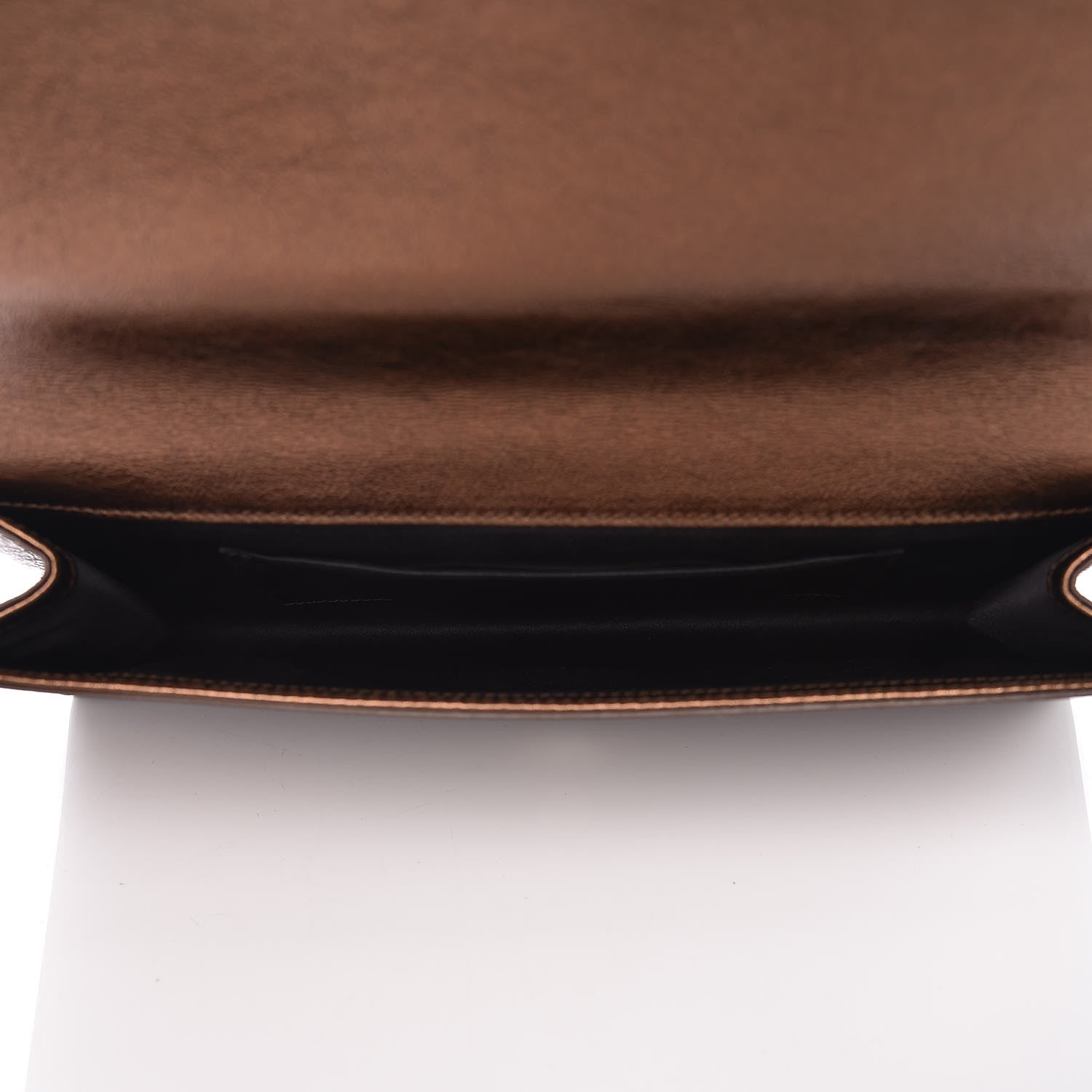 Saint Laurent Metallic Calfskin Monogram Large Belle De Jour Clutch Bronze 5 of 9