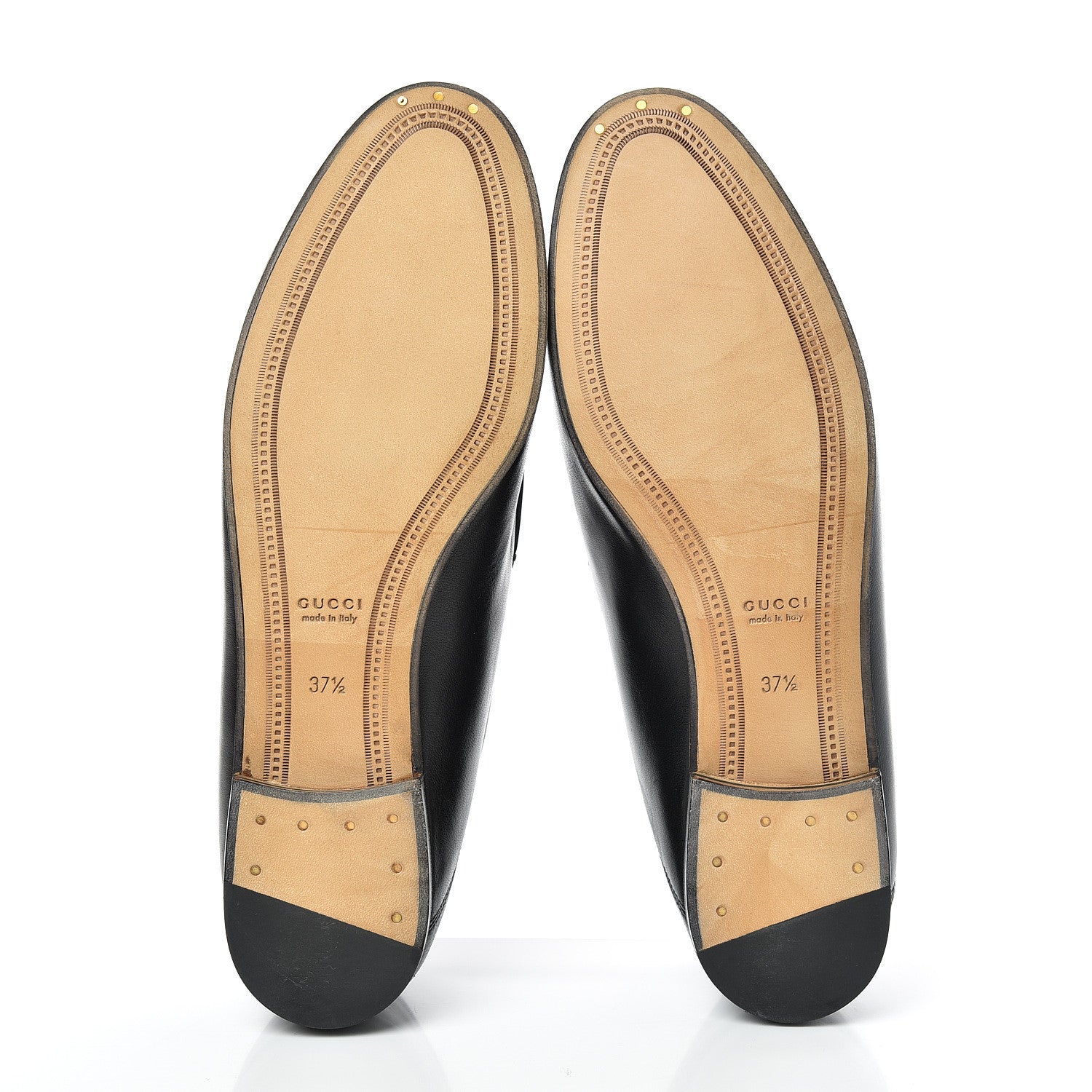 Gucci Lambskin Womens Brixton Horsebit Loafers 37.5 Black 5 of 12