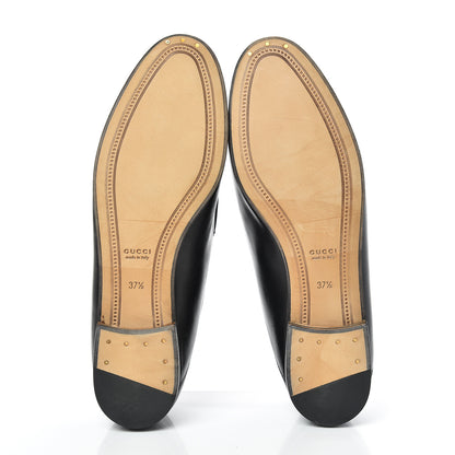 Gucci Lambskin Womens Brixton Horsebit Loafers 37.5 Black 5 of 12