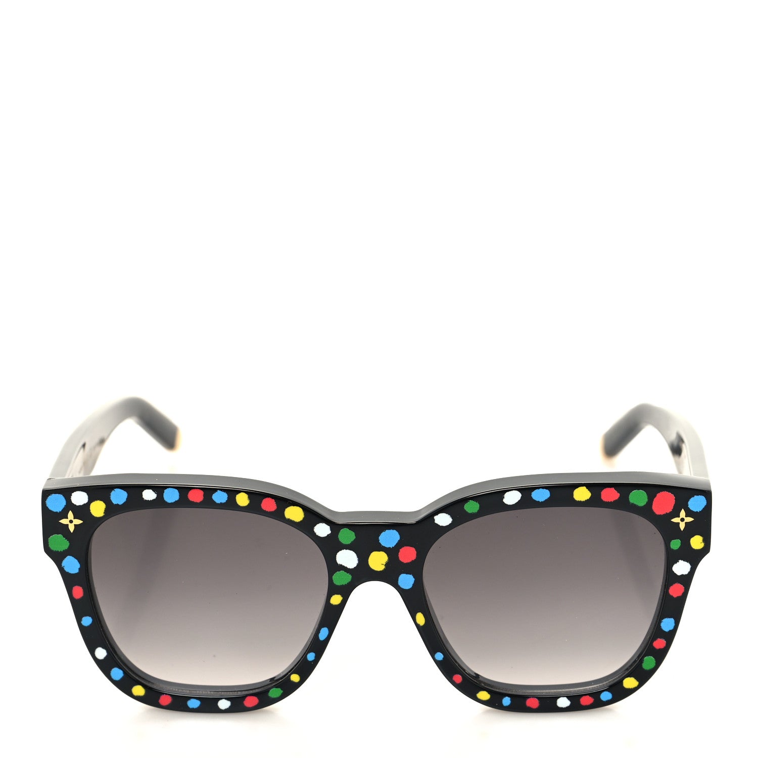 Louis Vuitton LV X YK Acetate Painted Dots Sunglasses Z1903W Black Multicolor 2 of 7