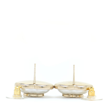 Chanel Pearl CC Heart Earrings Gold 3 of 4
