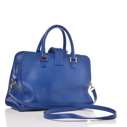 Saint Laurent Calfskin Small Monogram Cabas Blue Majorelle 4 of 12