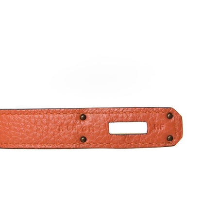 Hermes Togo Horseshoe Birkin 30 Anemone Bambou Orange 9 of 11