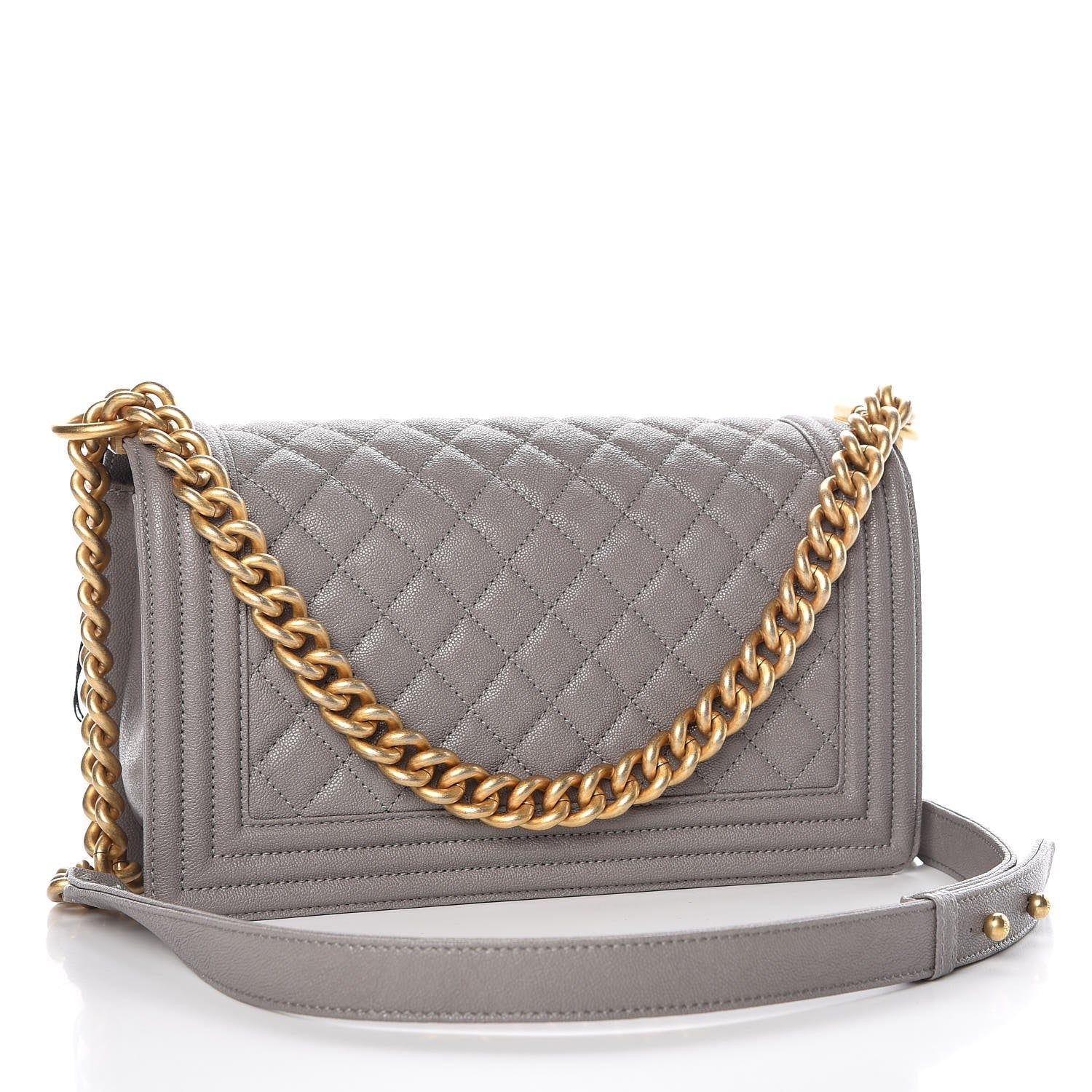Chanel Caviar Quilted Medium Boy Flap Grey 3 of 7