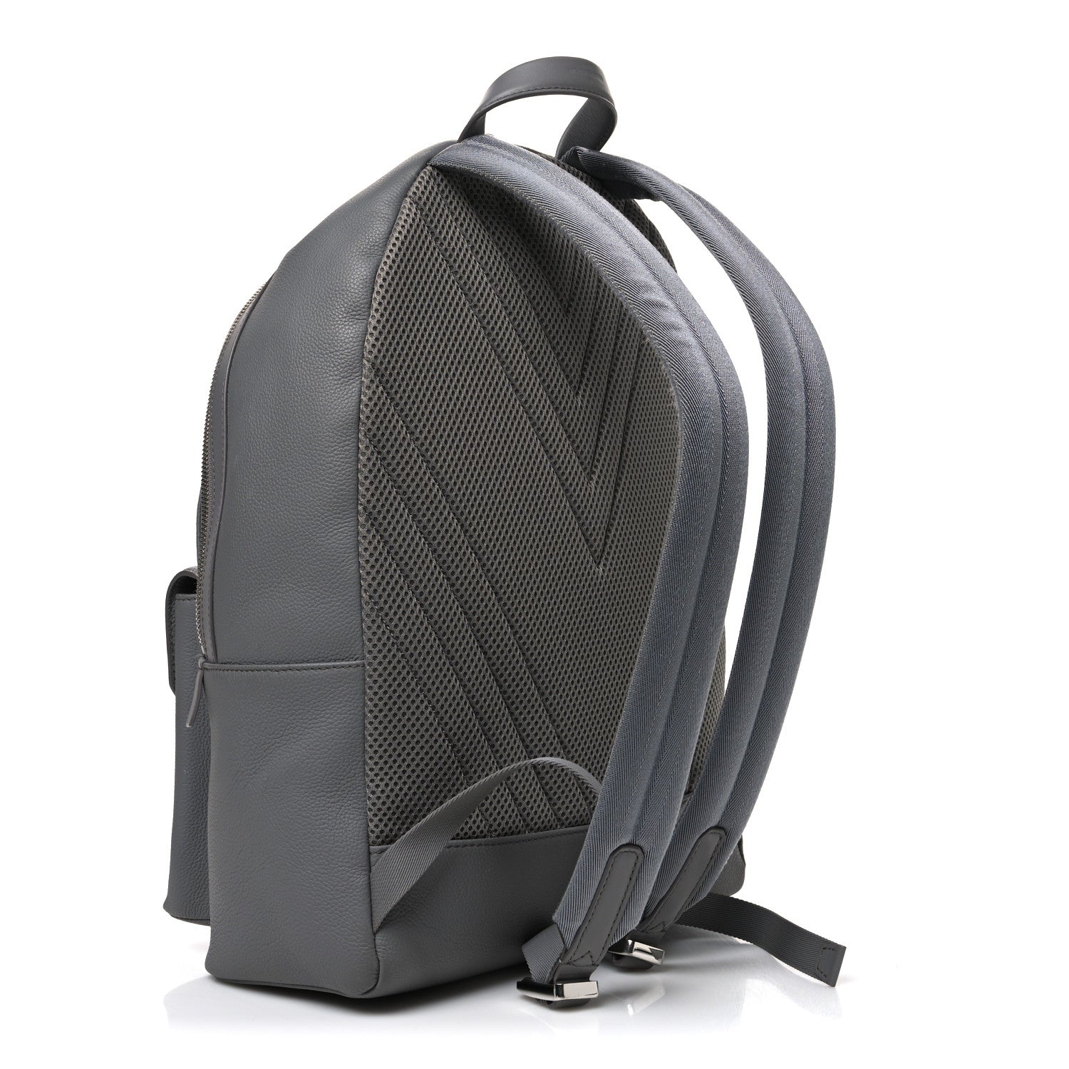 Louis Vuitton Grained Calfskin Aerogram Takeoff Backpack Grey 2 of 8