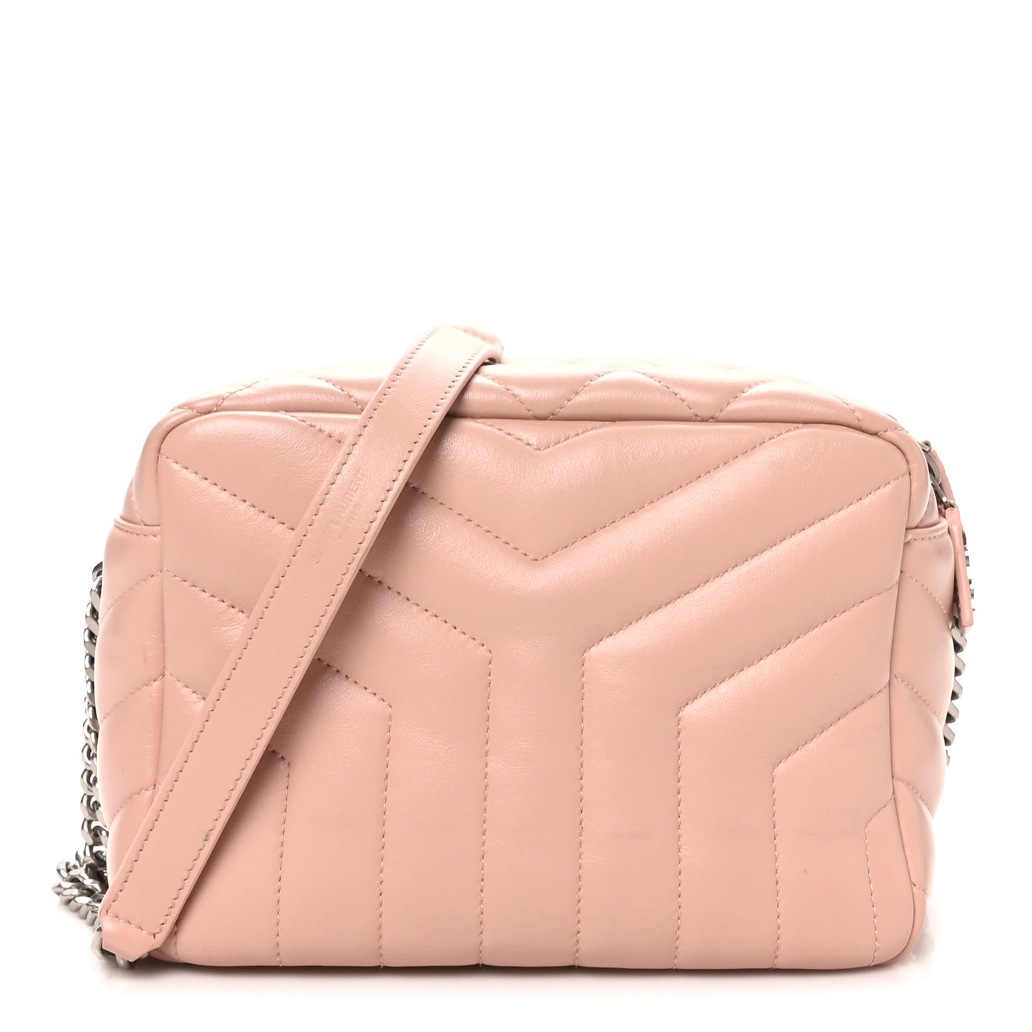 Calfskin Y Quilted Monogram Small Loulou Camera Pale Pink