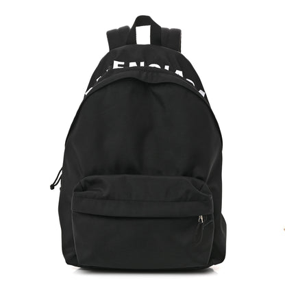 Balenciaga Sport Nylon Logo Embroidered Large Wheel Backpack Black 1 of 11