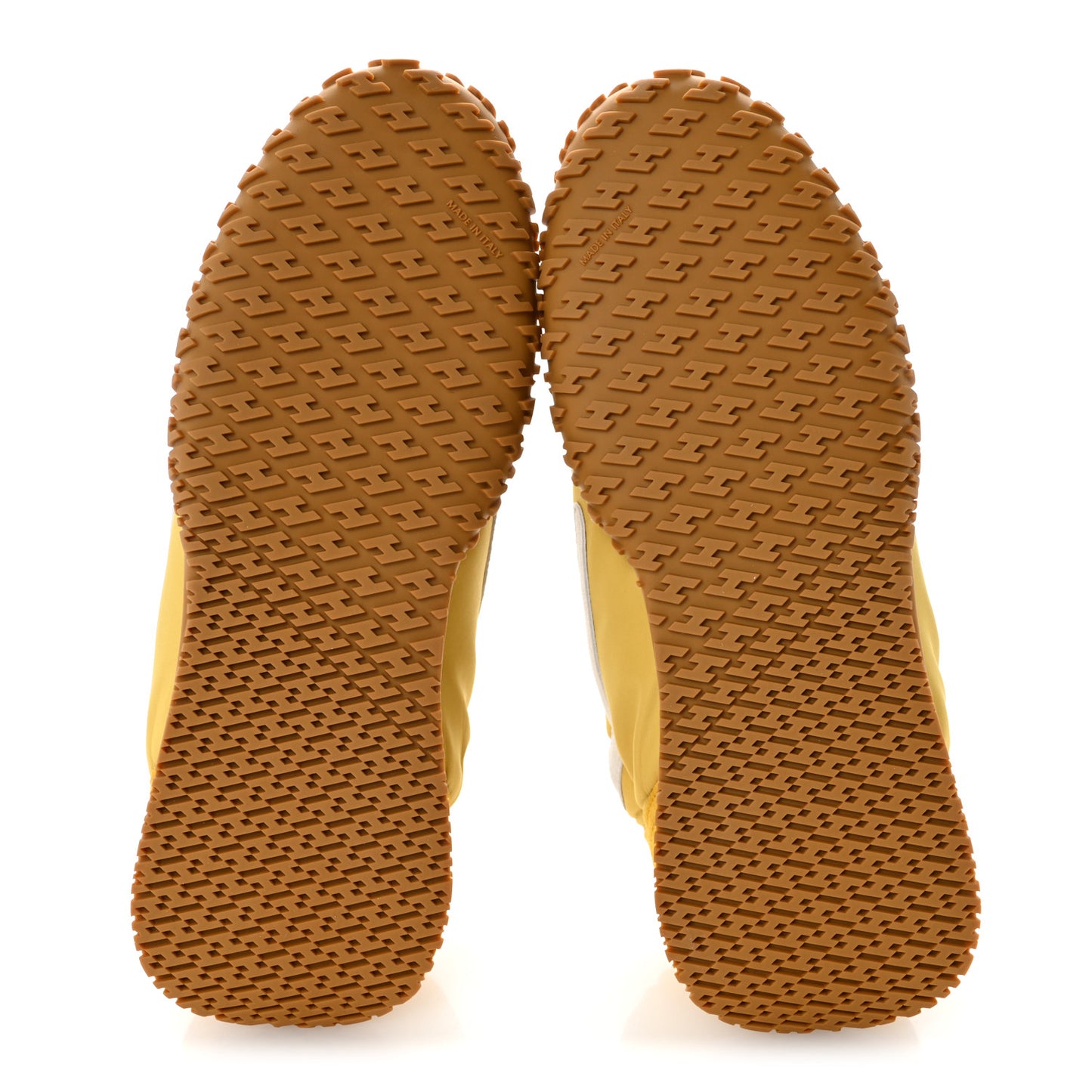 Suede Goatskin Jet Sneakers 38.5 Jaune Sesame White