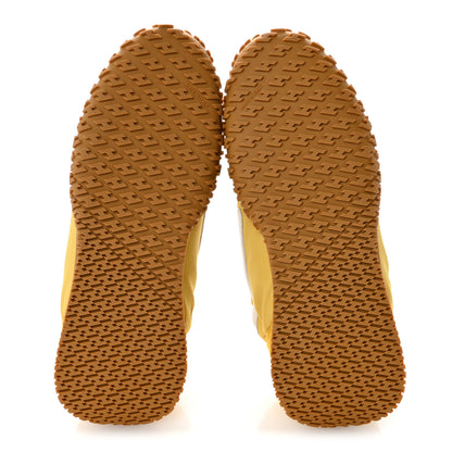 Hermes Suede Goatskin Jet Sneakers 38.5 Jaune Sesame White 6 of 9