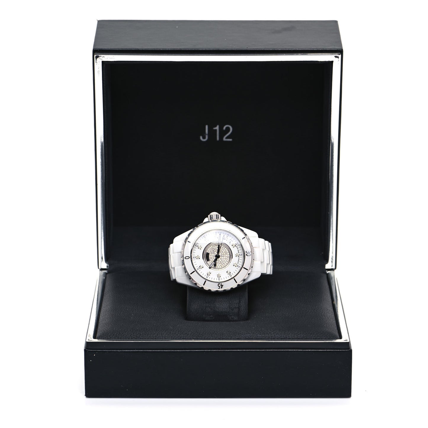 Stainless Steel Ceramic Diamond Dial 38mm J12 Automatic Watch White