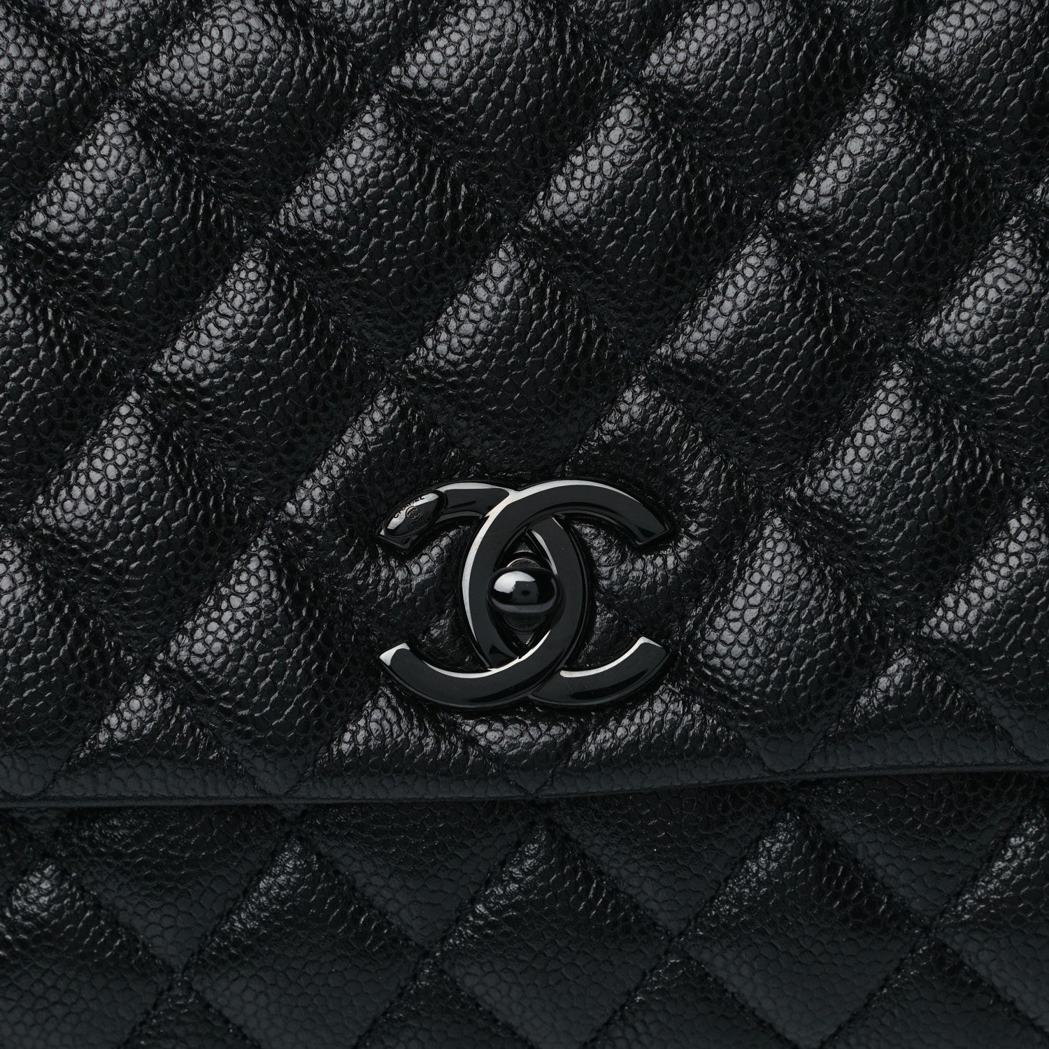 Chanel Caviar Quilted Small Coco Handle Flap So Black 9 of 13