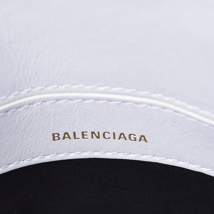 Balenciaga Calfskin Gothic Logo XXS Ville Top Handle Bag White 6 of 9