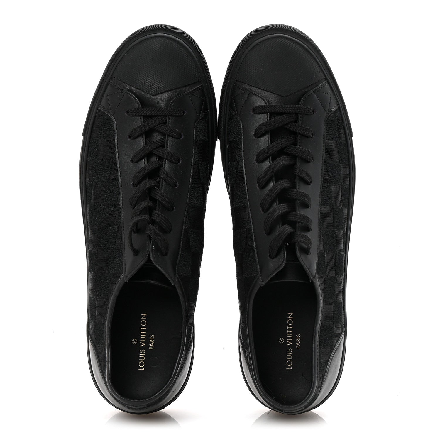 Louis Vuitton Canvas Calfskin Damier Mens Tattoo Sneakers 9 2 of 10