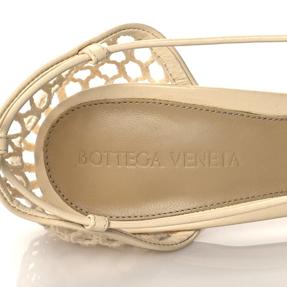 Bottega Veneta Mesh Nappa Stretch Ankle Tie Sandals 38 Toile 8 of 9