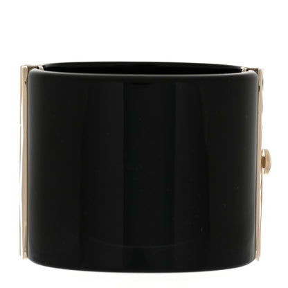 Chanel Resin Lambskin Crystal CC Star CC Cuff Black 3 of 7