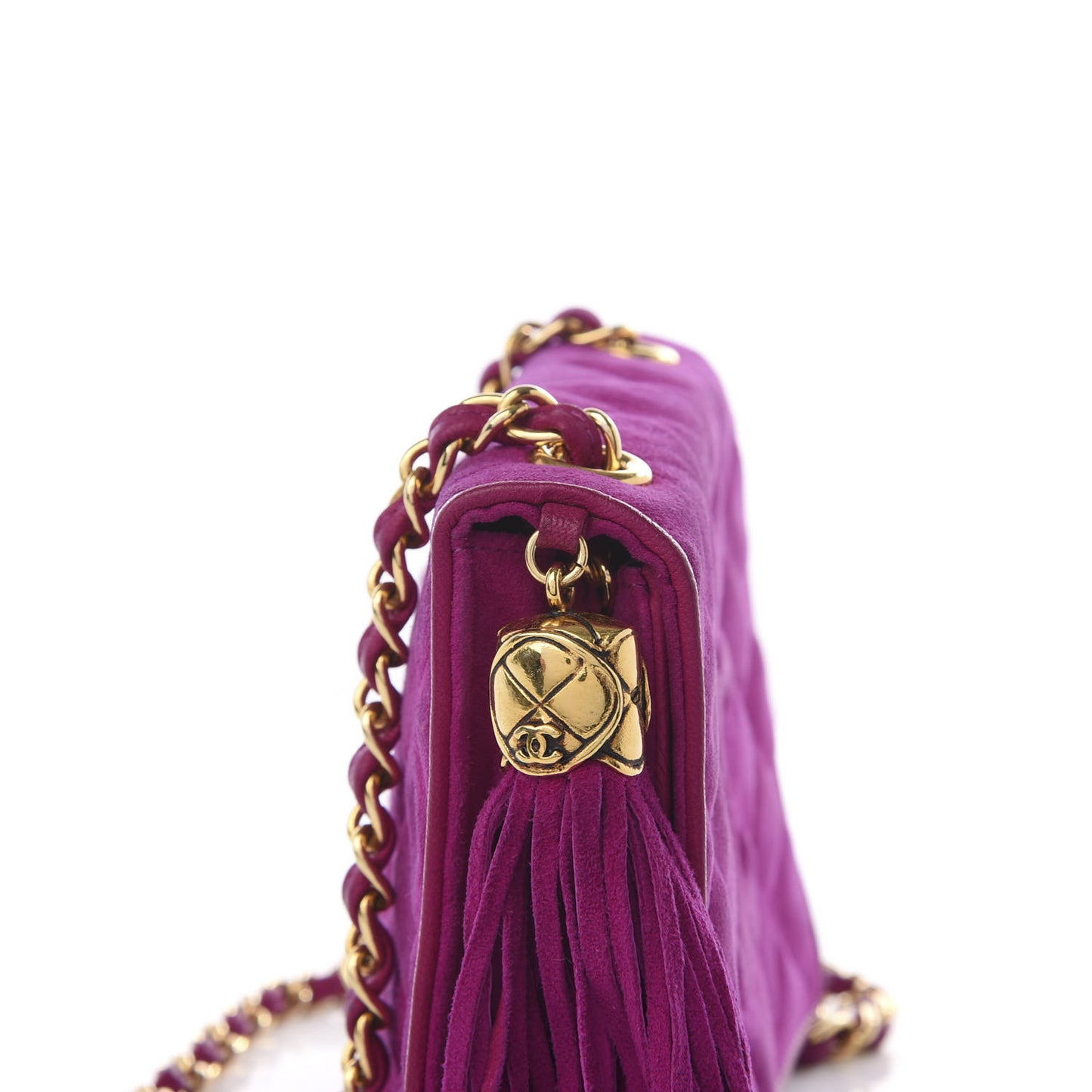 Suede CC Tassel Flap Pink