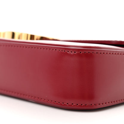 Celine Shiny Calfskin Triomphe Chain Shoulder Bag Red 10 of 11