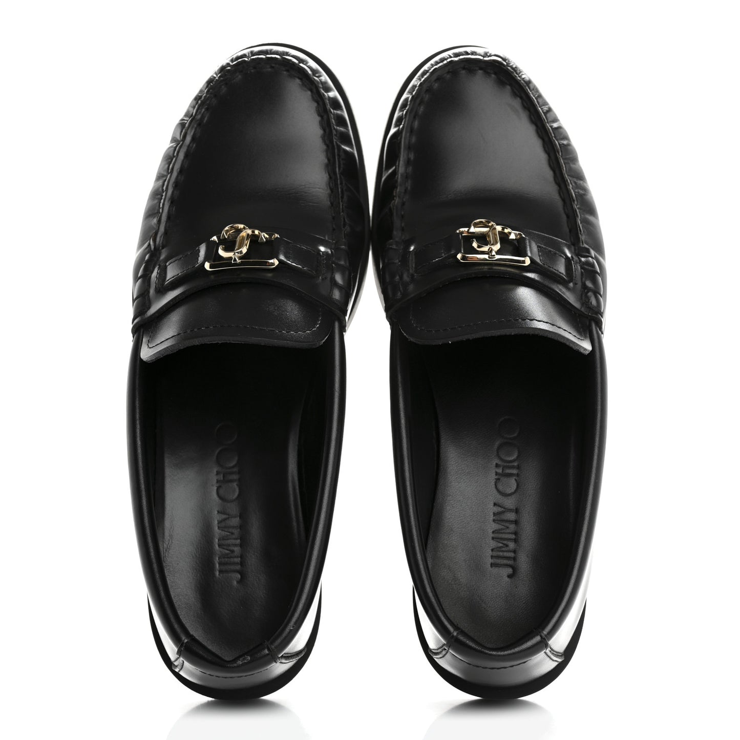 Box Calfskin Addie Loafers 36.5 Black
