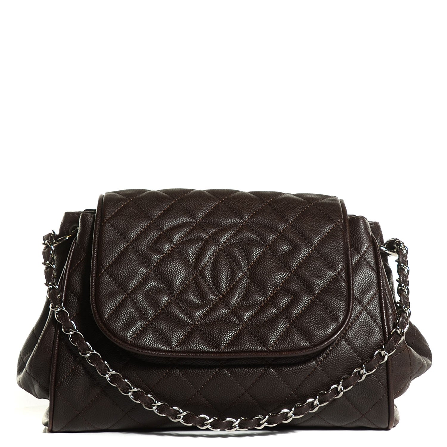 Chanel Caviar Quilted Timeless Accordion Flap Brown 1 of 7