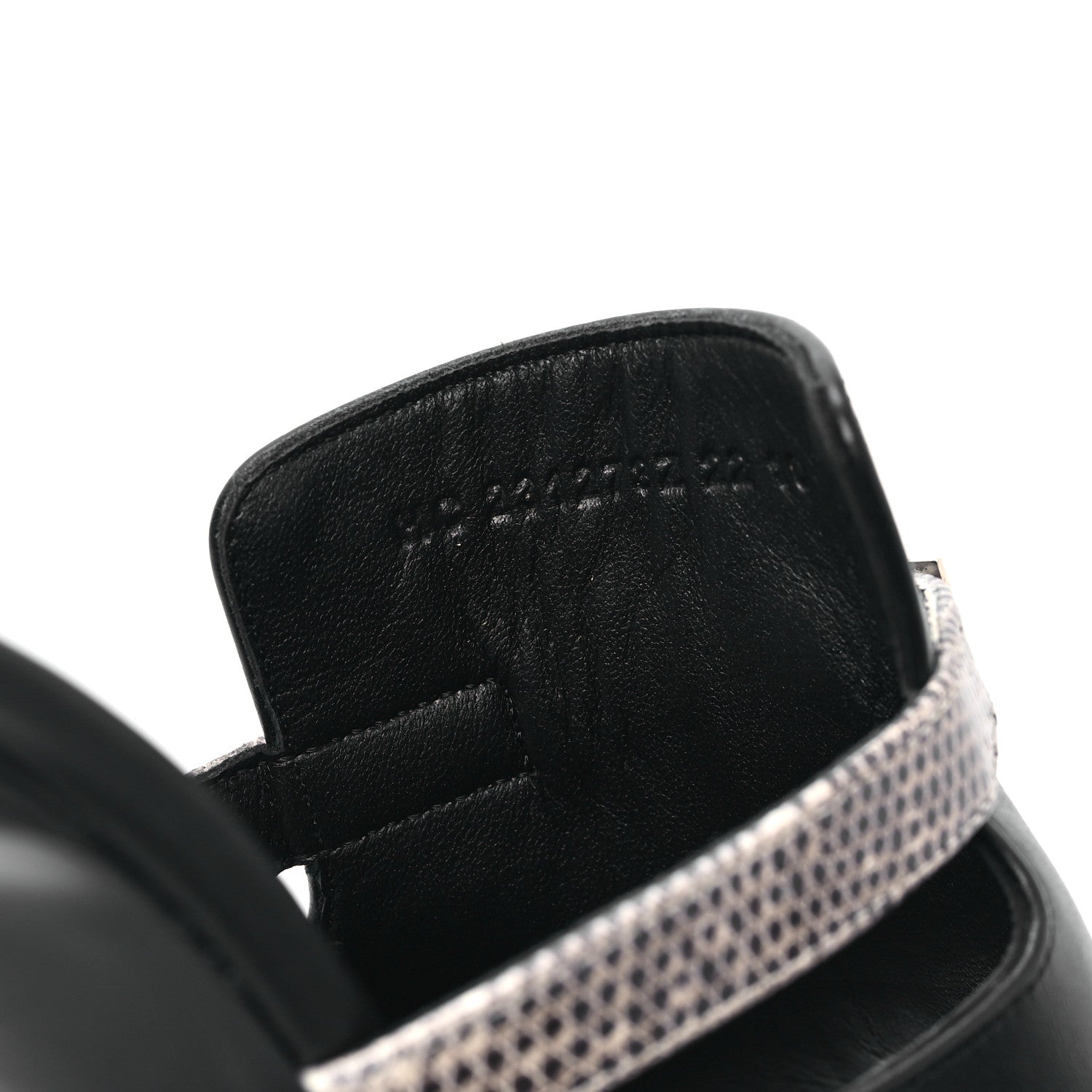 Hermes Lambskin Lizard Cute Sandals 39 Black Ombre 8 of 10