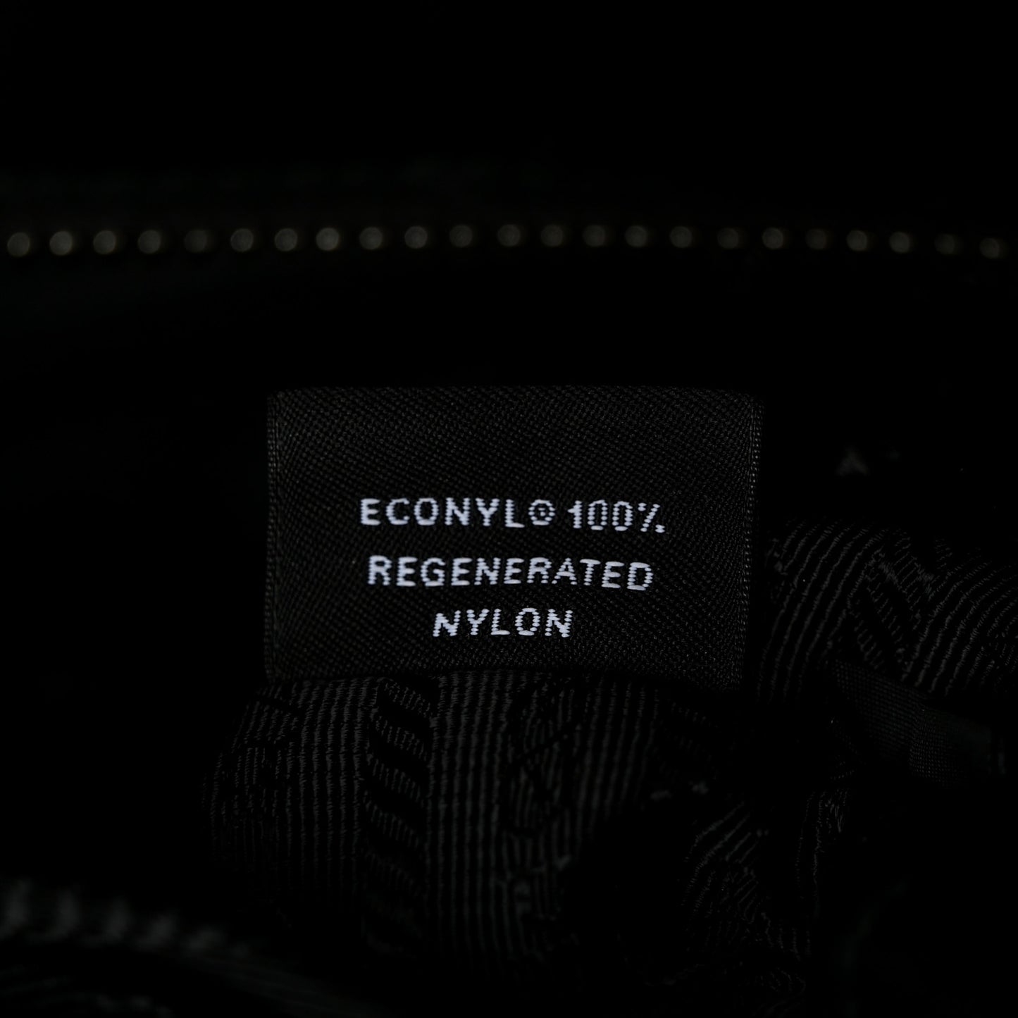 Re-Nylon Nappa Triangle Quilted Padded Small Double Handled Zip Tote Black
