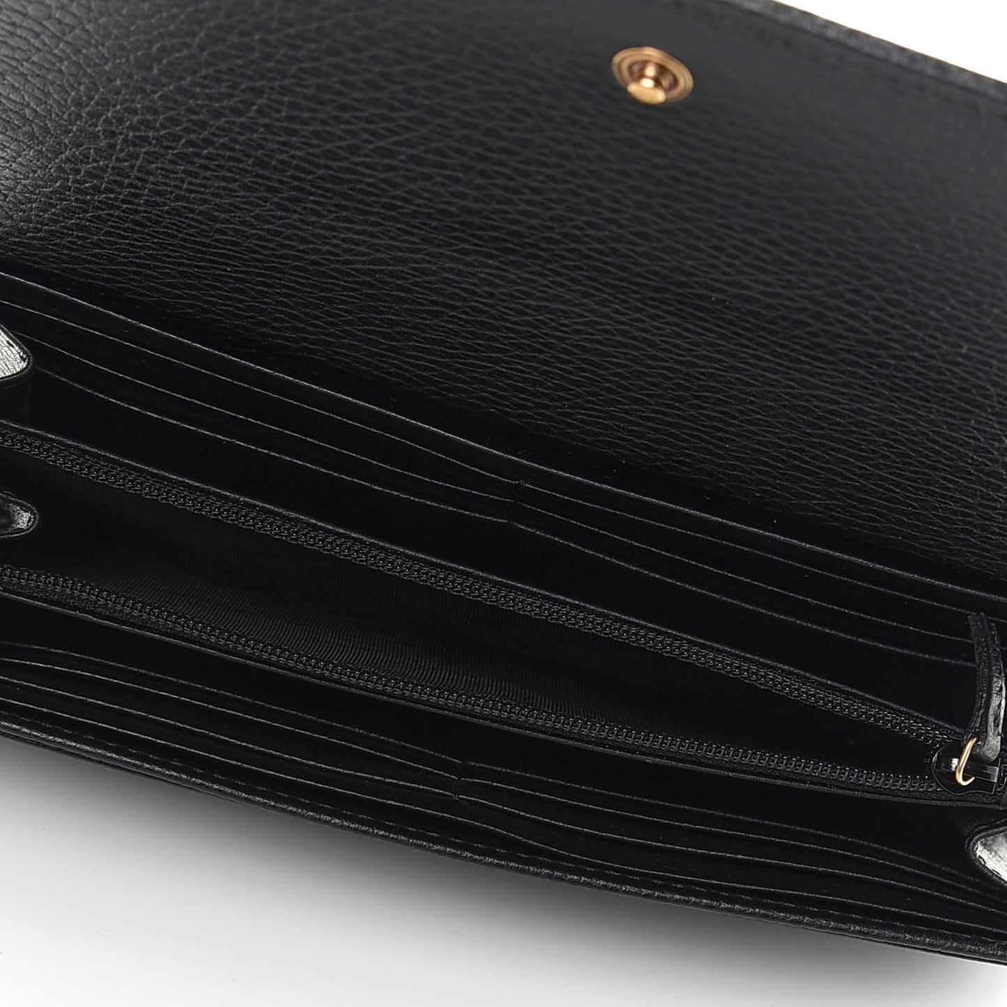 Calfskin Garden Continental Wallet Black