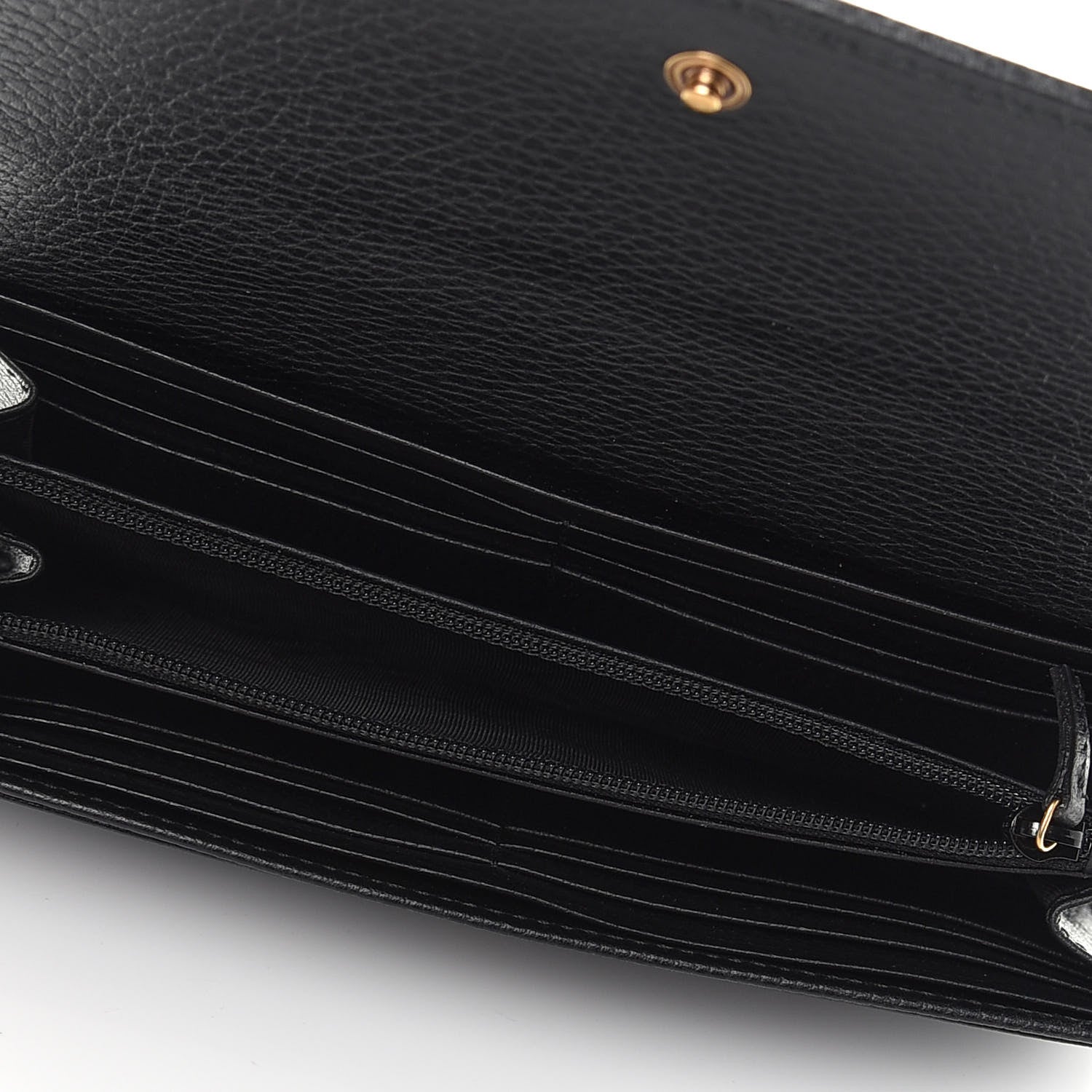 Gucci Calfskin Garden Continental Wallet Black 5 of 8