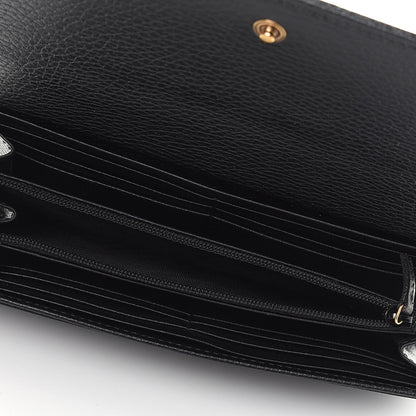 Gucci Calfskin Garden Continental Wallet Black 5 of 8